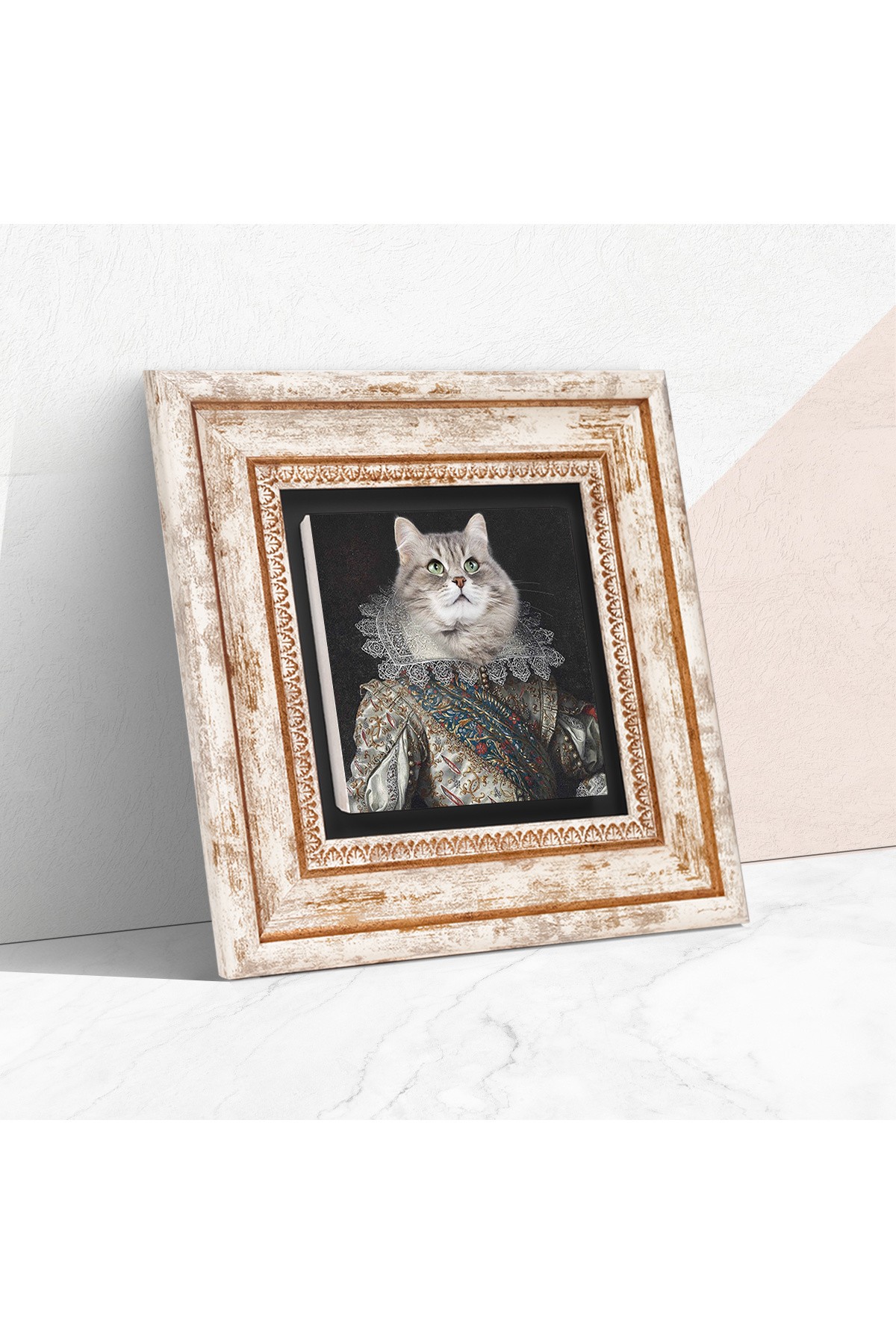 His Excellency with His Paw Stone Wall Painting Framed Wall Decor Wall Art