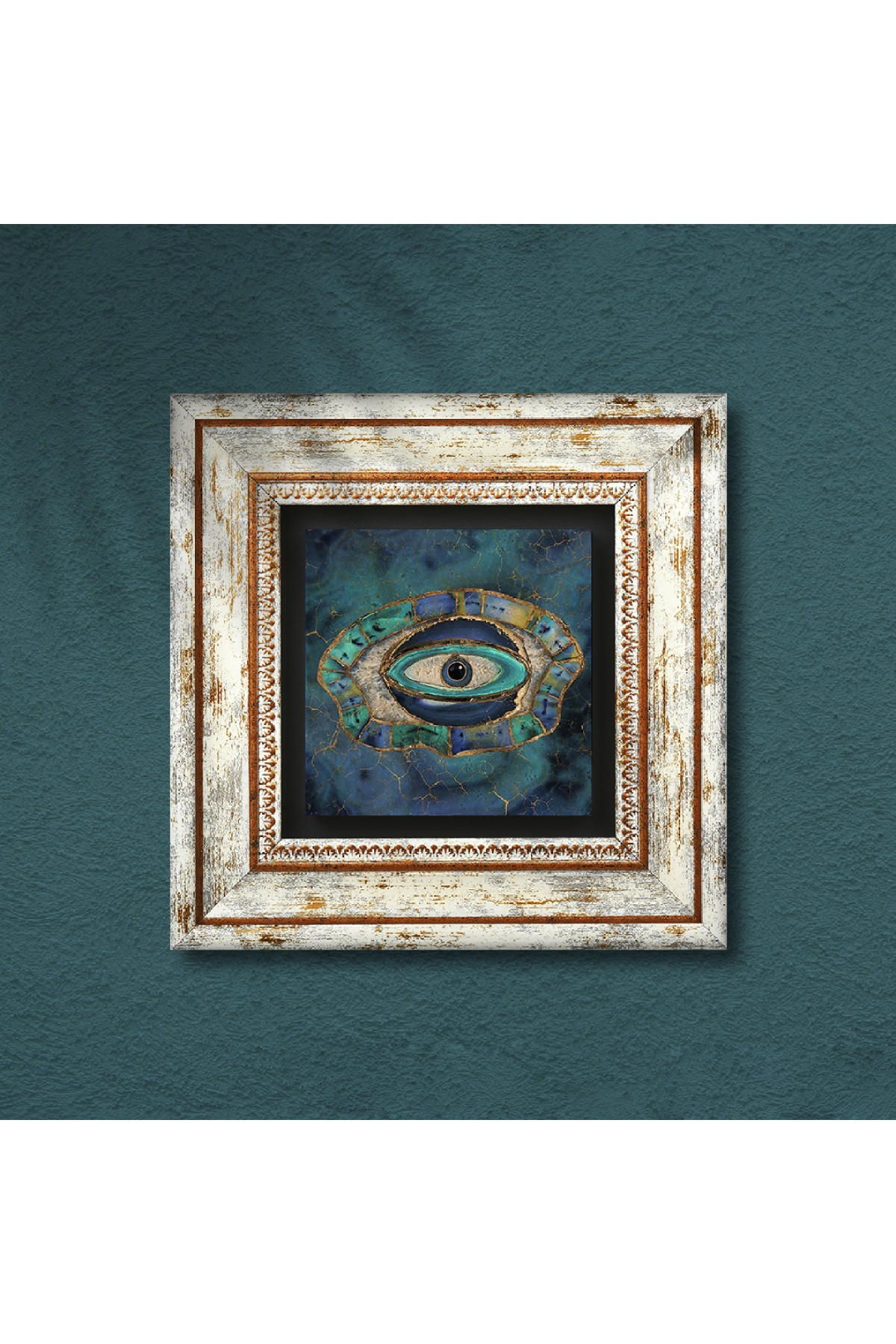 Evil Eye Stone Wall Painting Framed Wall Decoration Wall Art