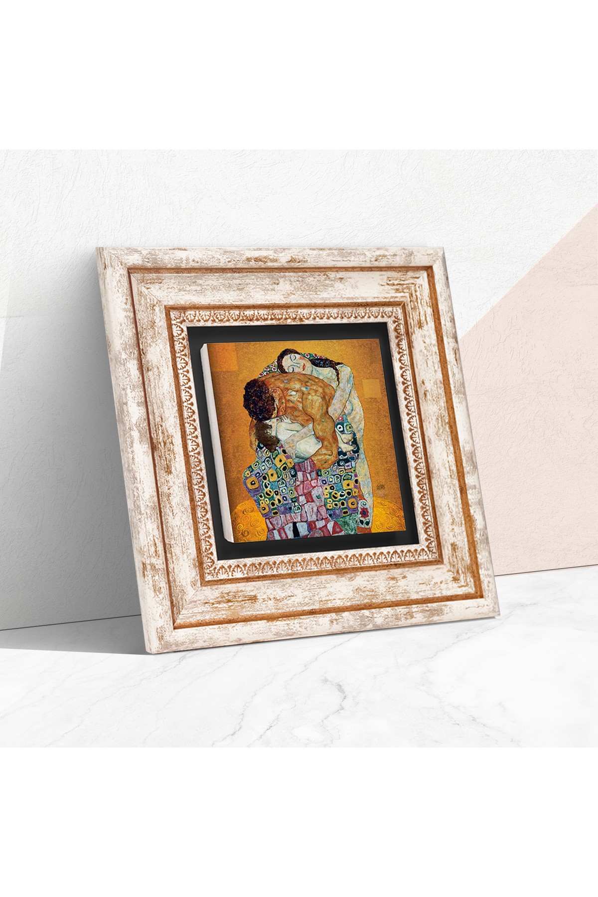 Gustav Klimt Family Embrace Stone Wall Painting Framed Wall Decor Wall Art