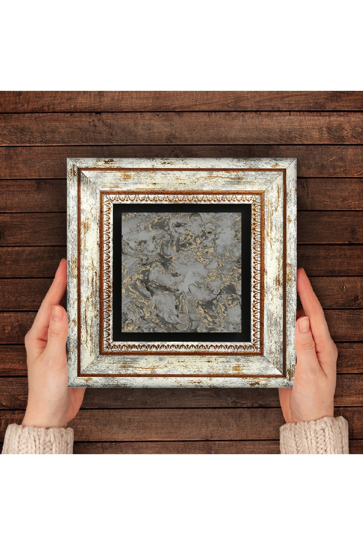 Pattern Stone Wall Painting Framed Wall Decor Wall Art