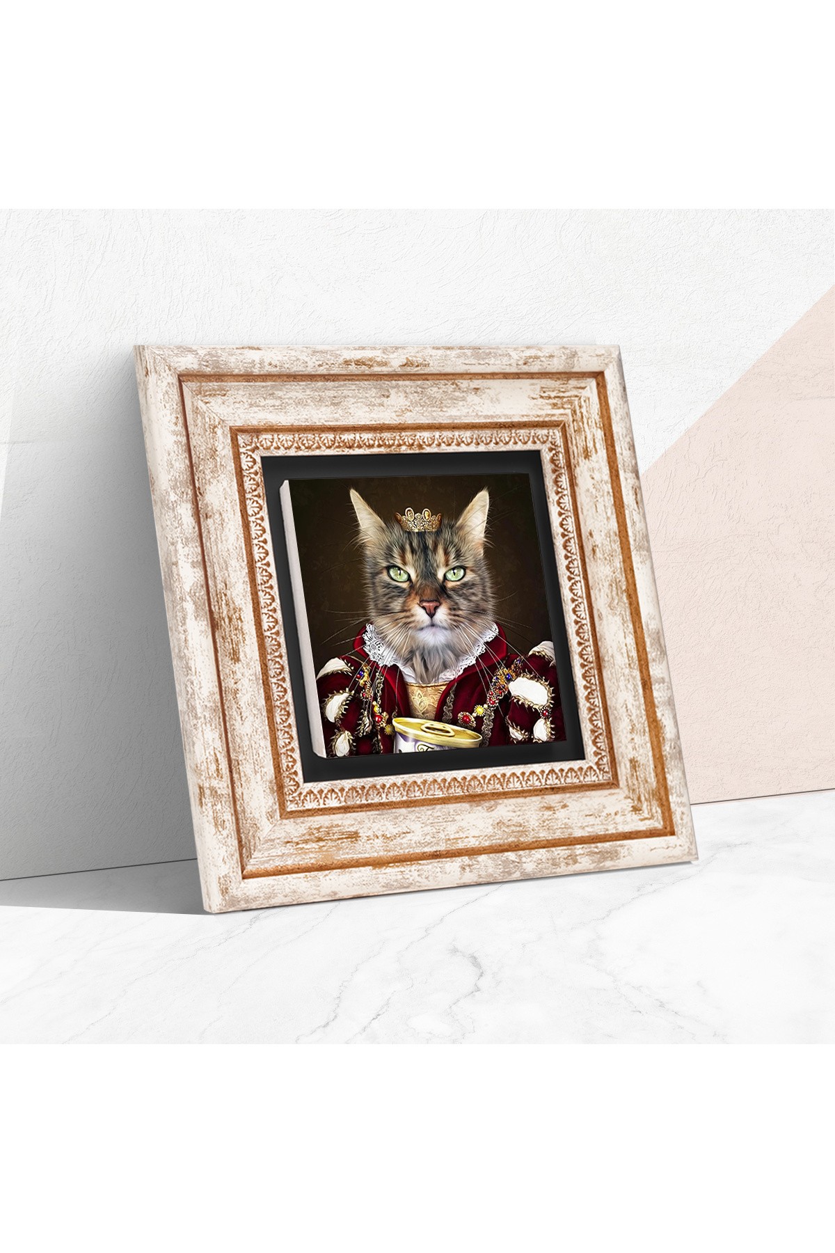 His Excellency with His Paw Stone Wall Painting Framed Wall Decor Wall Art