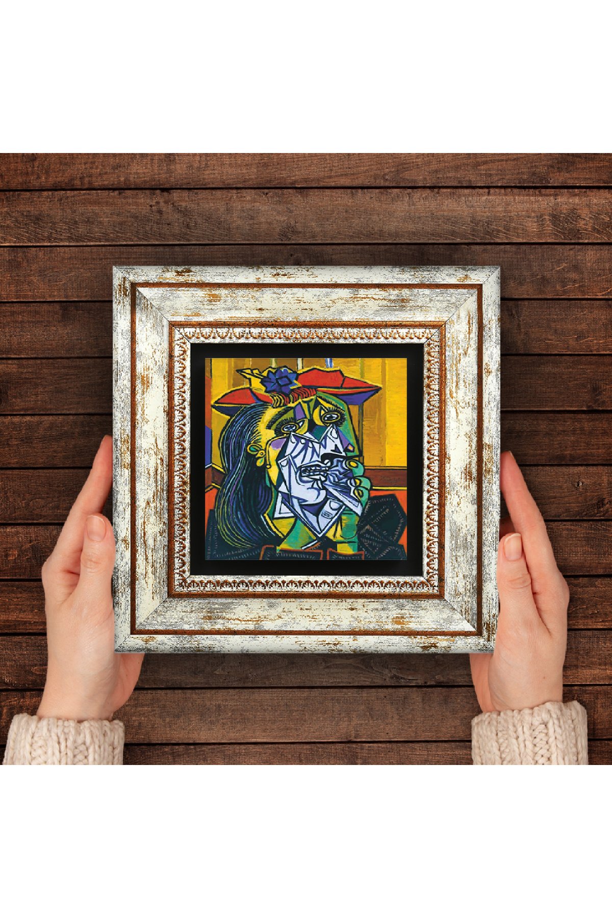 Picasso Crying Woman Stone Wall Painting Framed Wall Decoration Wall Art