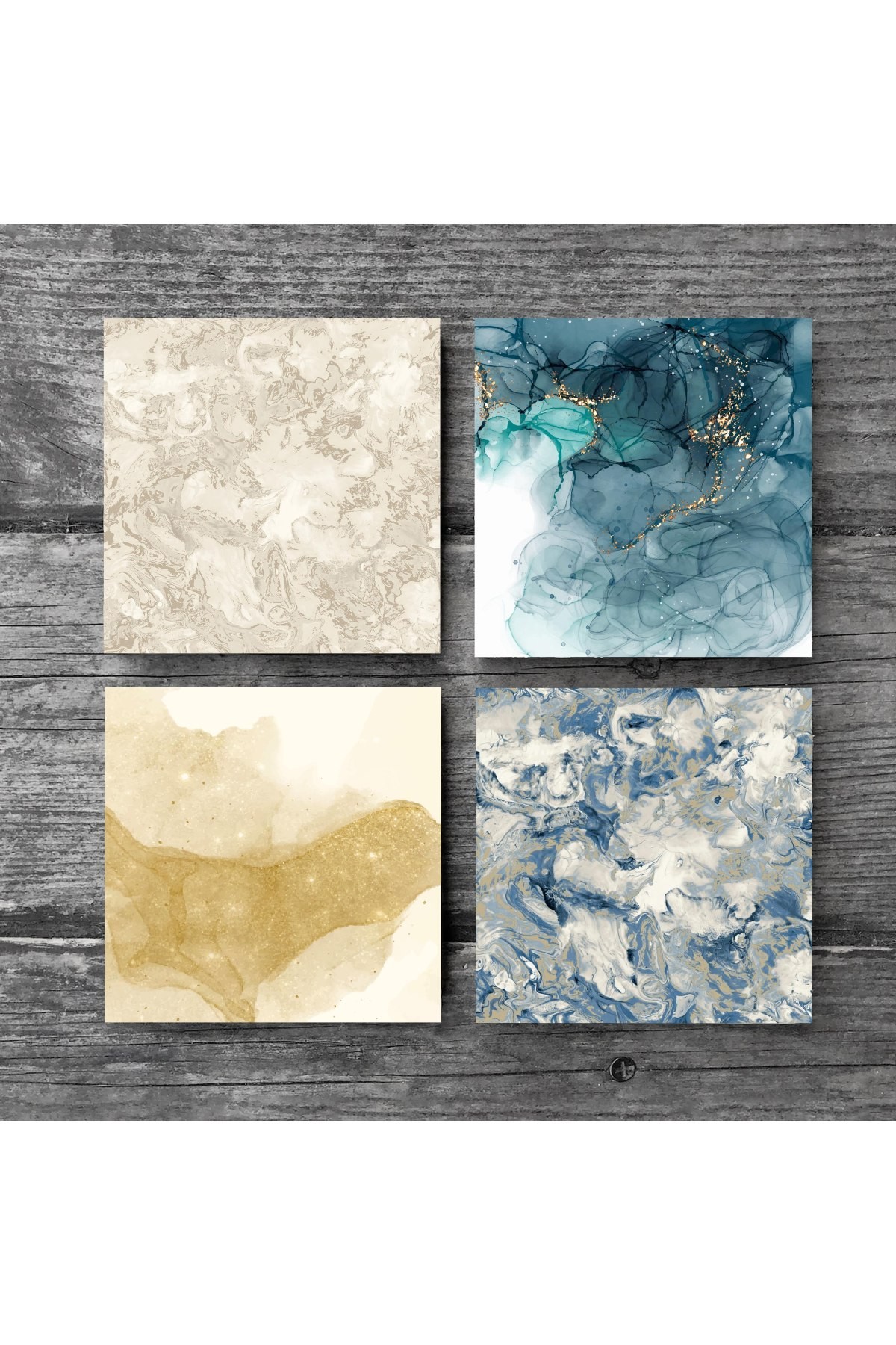 Abstract Art, Pattern Stone Coasters Desktop Protective Coasters 4 Piece Set 10x10cm Stone Coasters