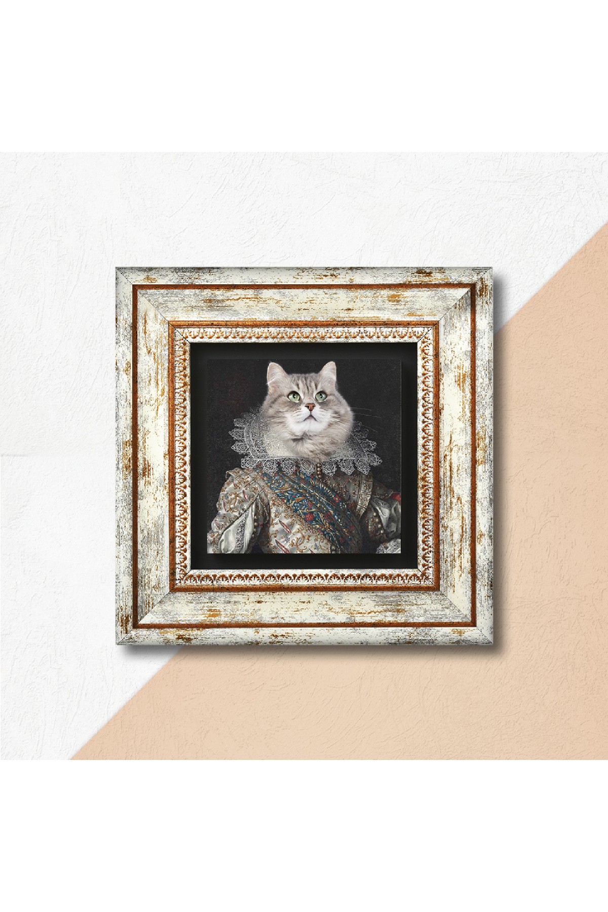 His Excellency with His Paw Stone Wall Painting Framed Wall Decor Wall Art