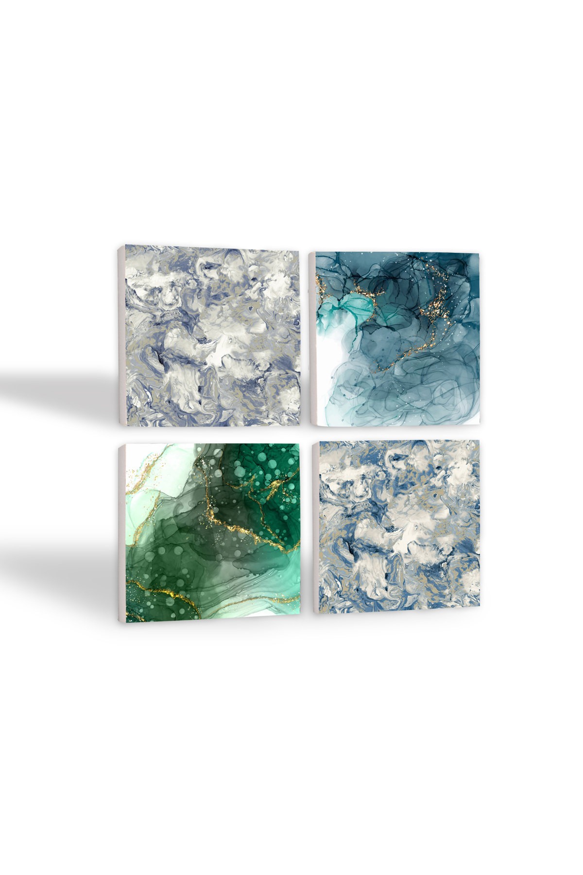 Abstract Art, Pattern Stone Coasters Desktop Protective Coasters 4 Piece Set 10x10cm Stone Coasters