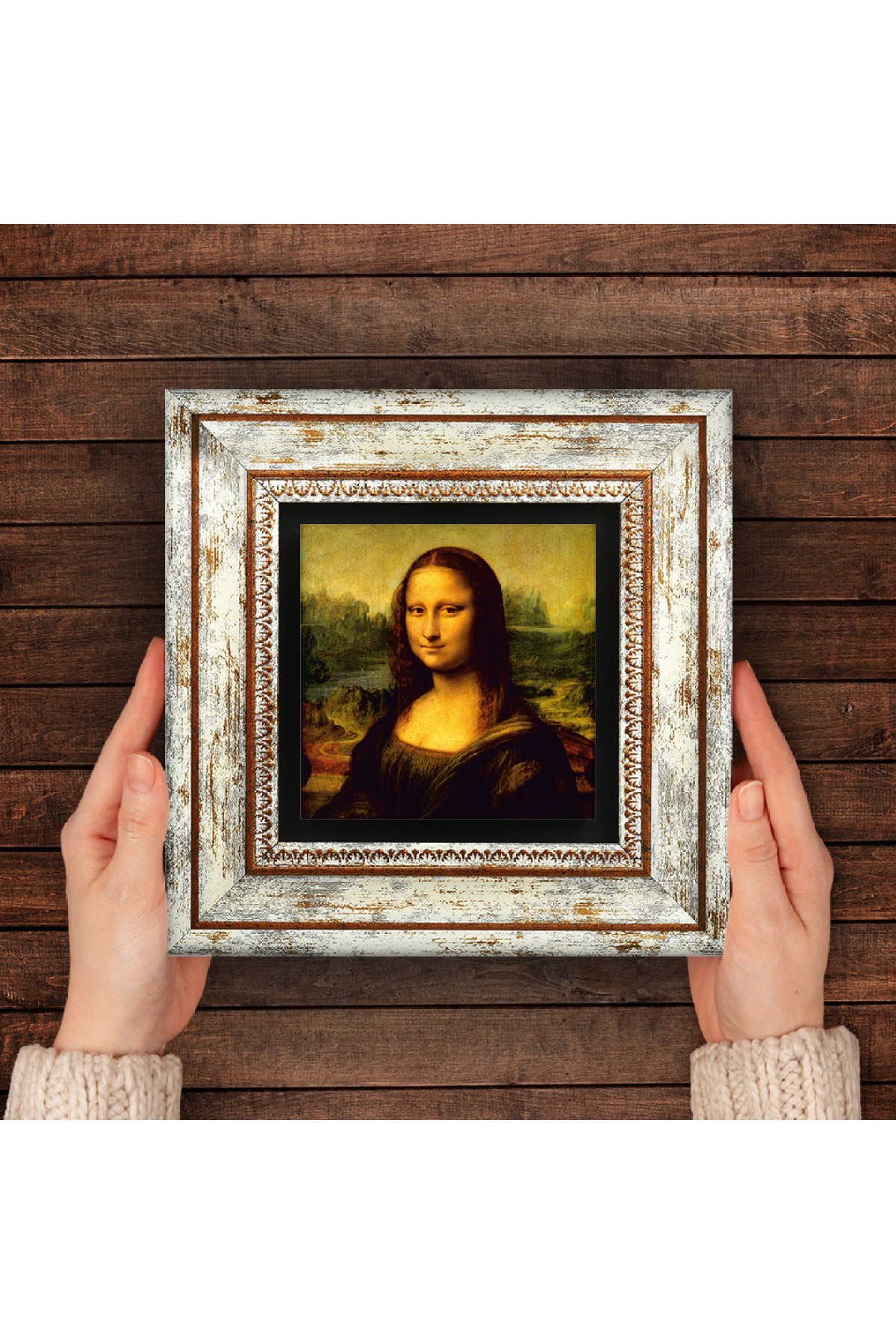 Leonardo da Vinci Mona Lisa Stone Wall Painting Framed Wall Decor Wall Art