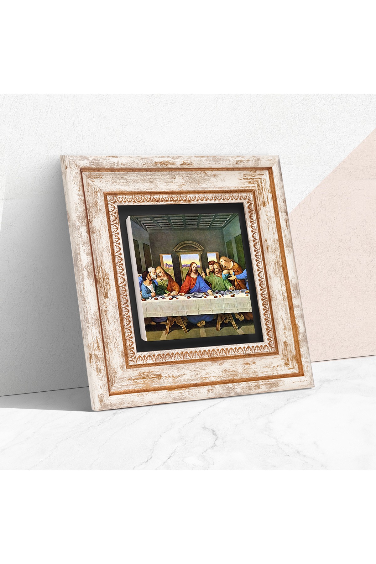 Leonardo da Vinci The Last Supper Stone Wall Painting Framed Wall Decor Wall Art