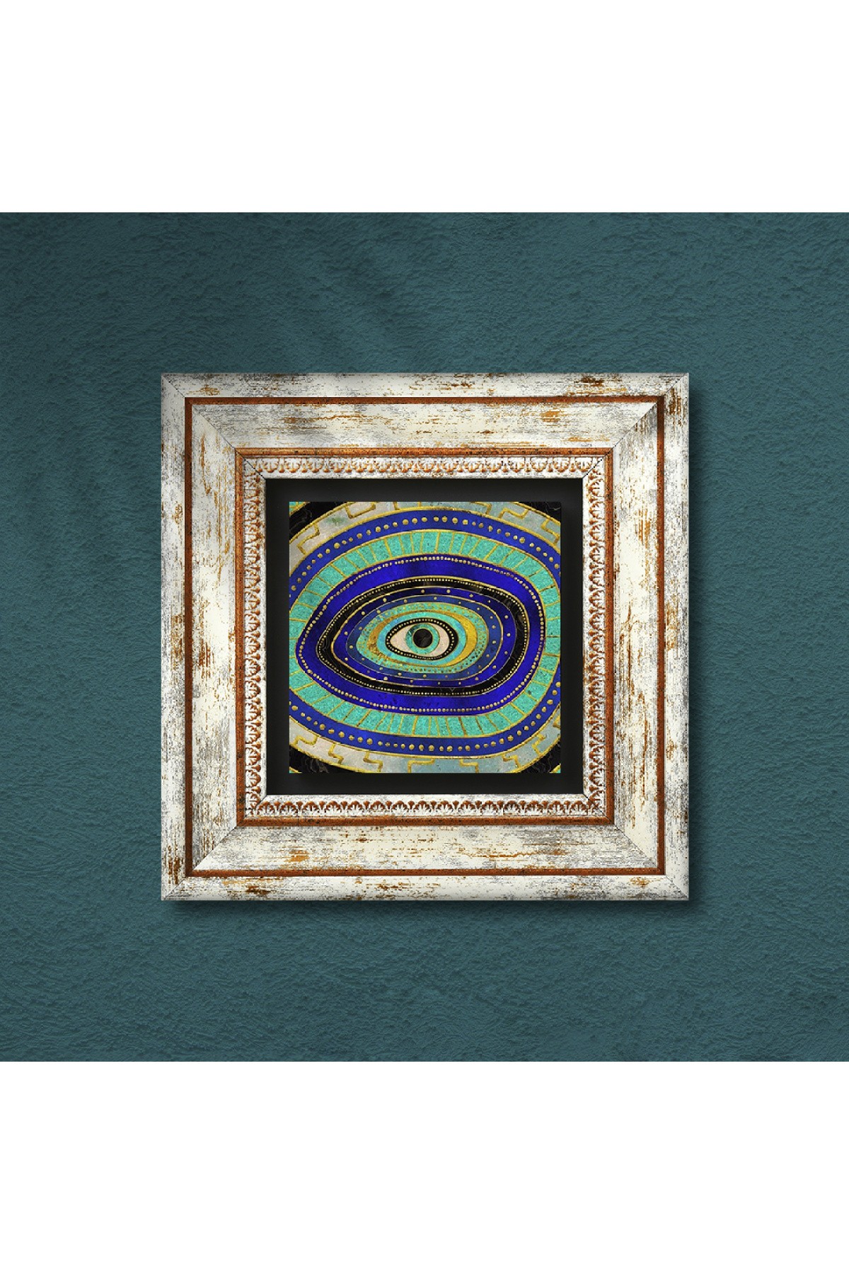 Evil Eye Stone Wall Painting Framed Wall Decoration Wall Art