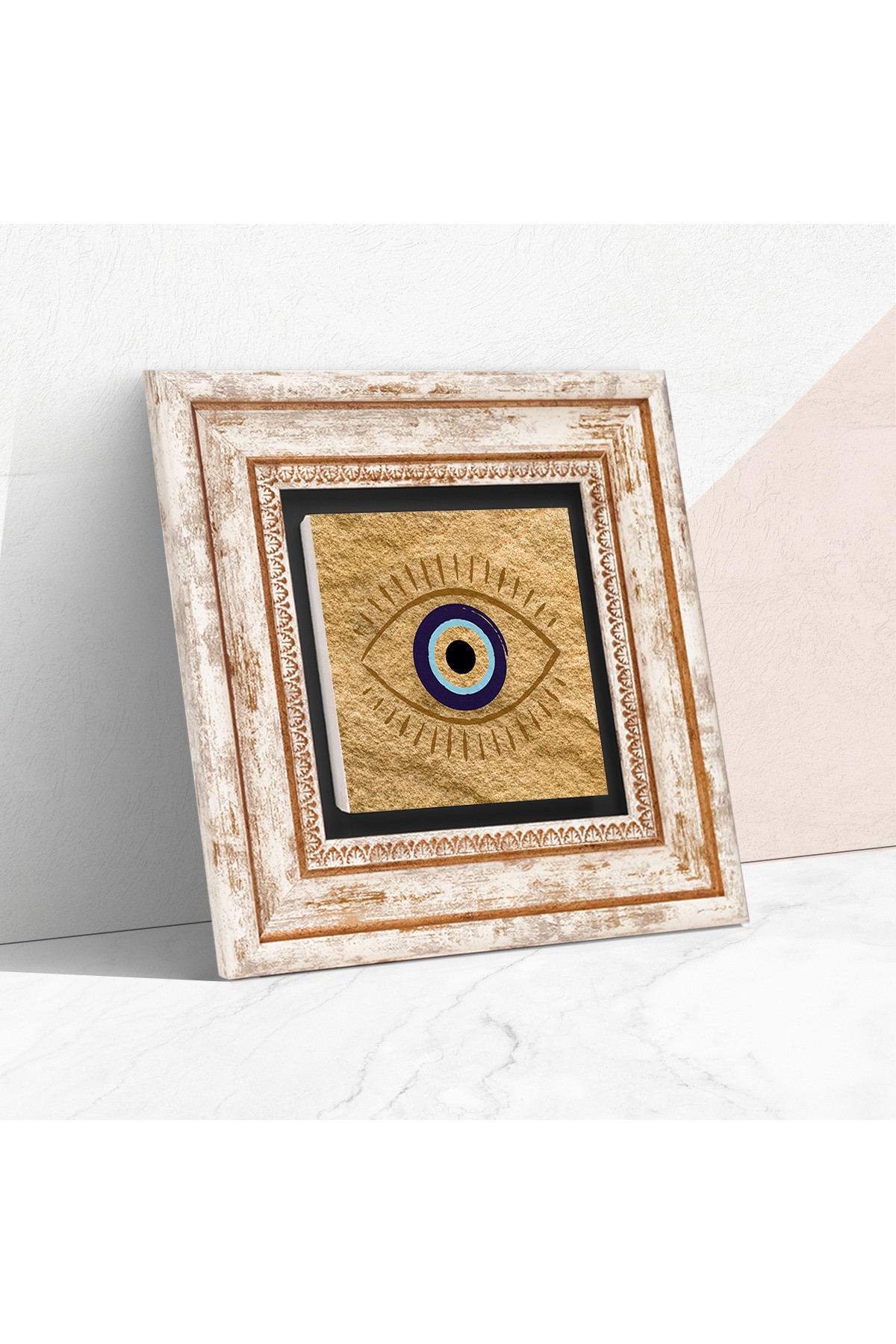 Evil Eye Stone Wall Painting Framed Wall Decoration Wall Art