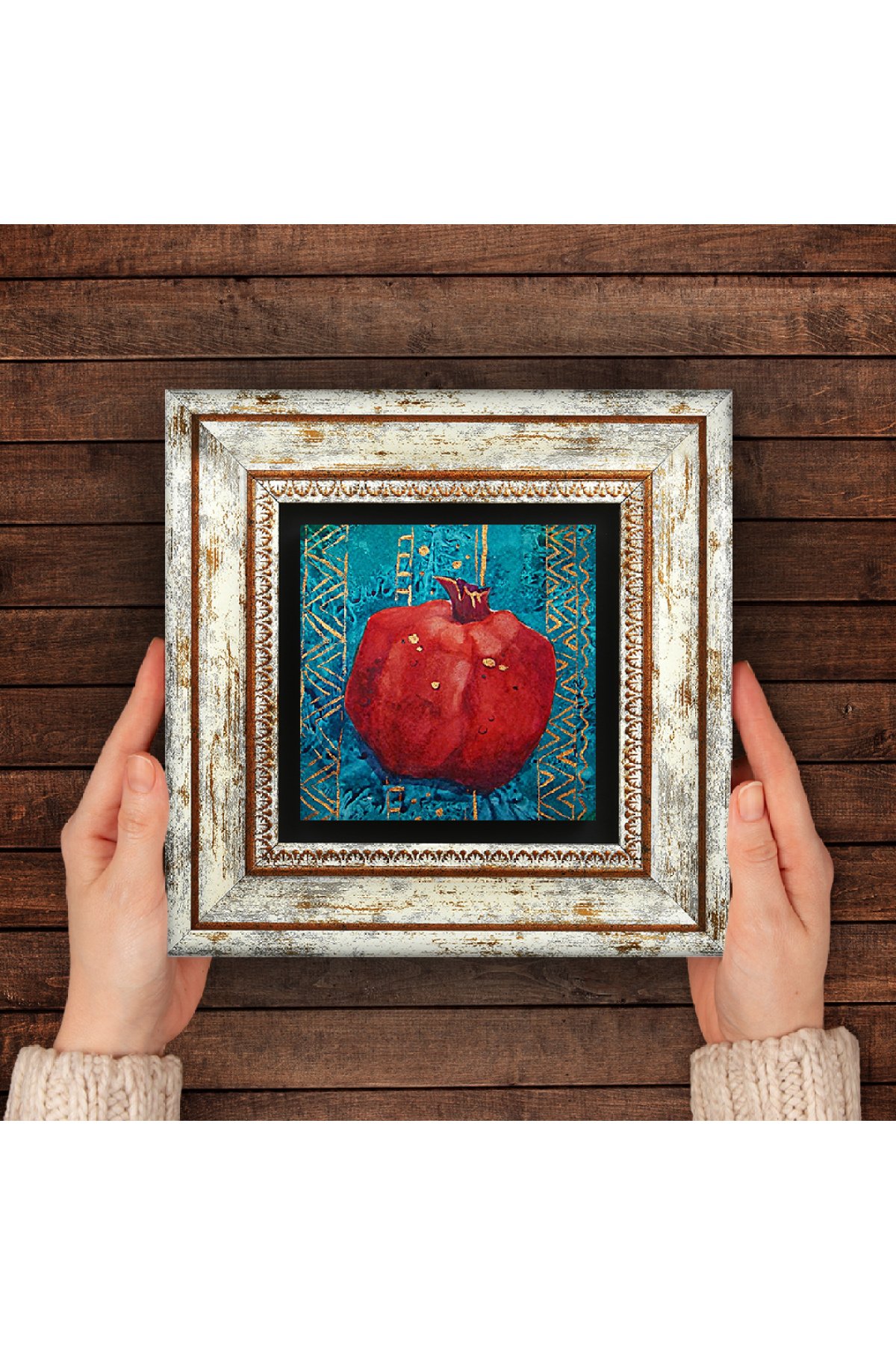 Pomegranate Stone Wall Painting Framed Wall Decoration Wall Art