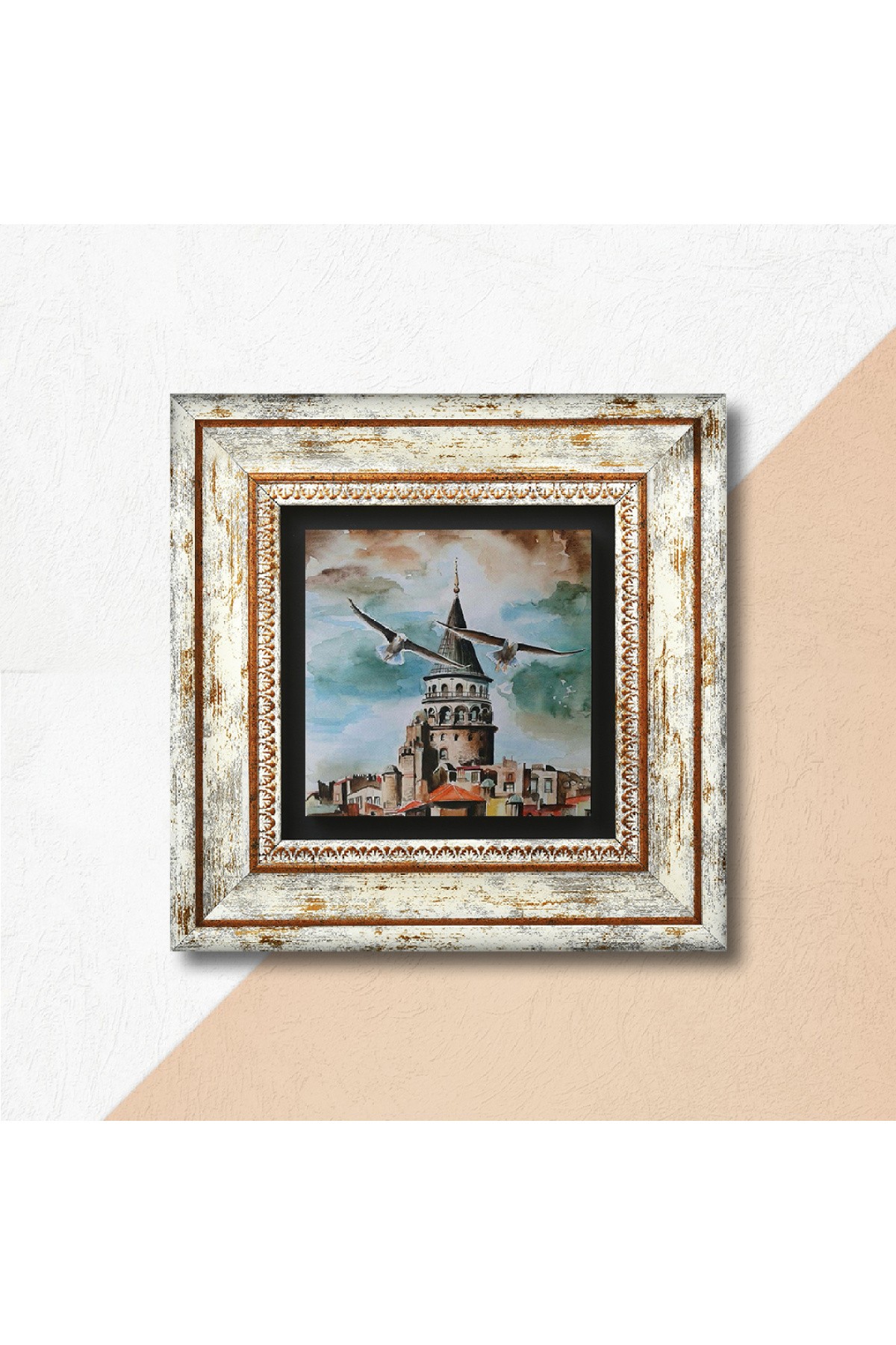 Istanbul Galata Tower Stone Wall Painting Framed Wall Decor Wall Art