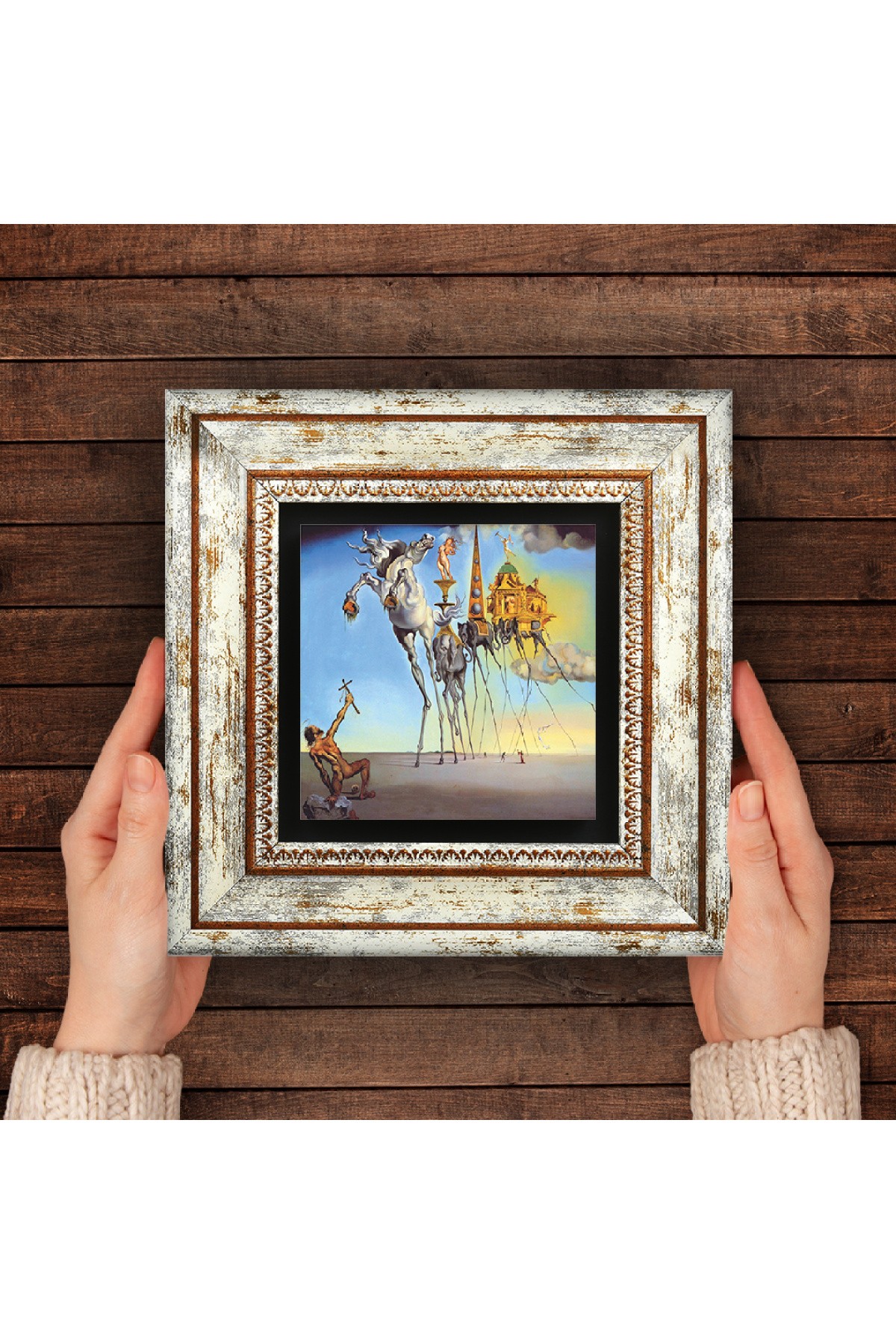 Salvador Dalí The Temptation of St. Antony Stone Wall Painting Framed Wall Decoration Wall Art