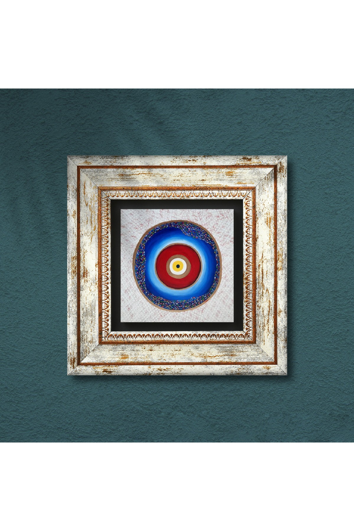 Evil Eye Stone Wall Painting Framed Wall Decoration Wall Art