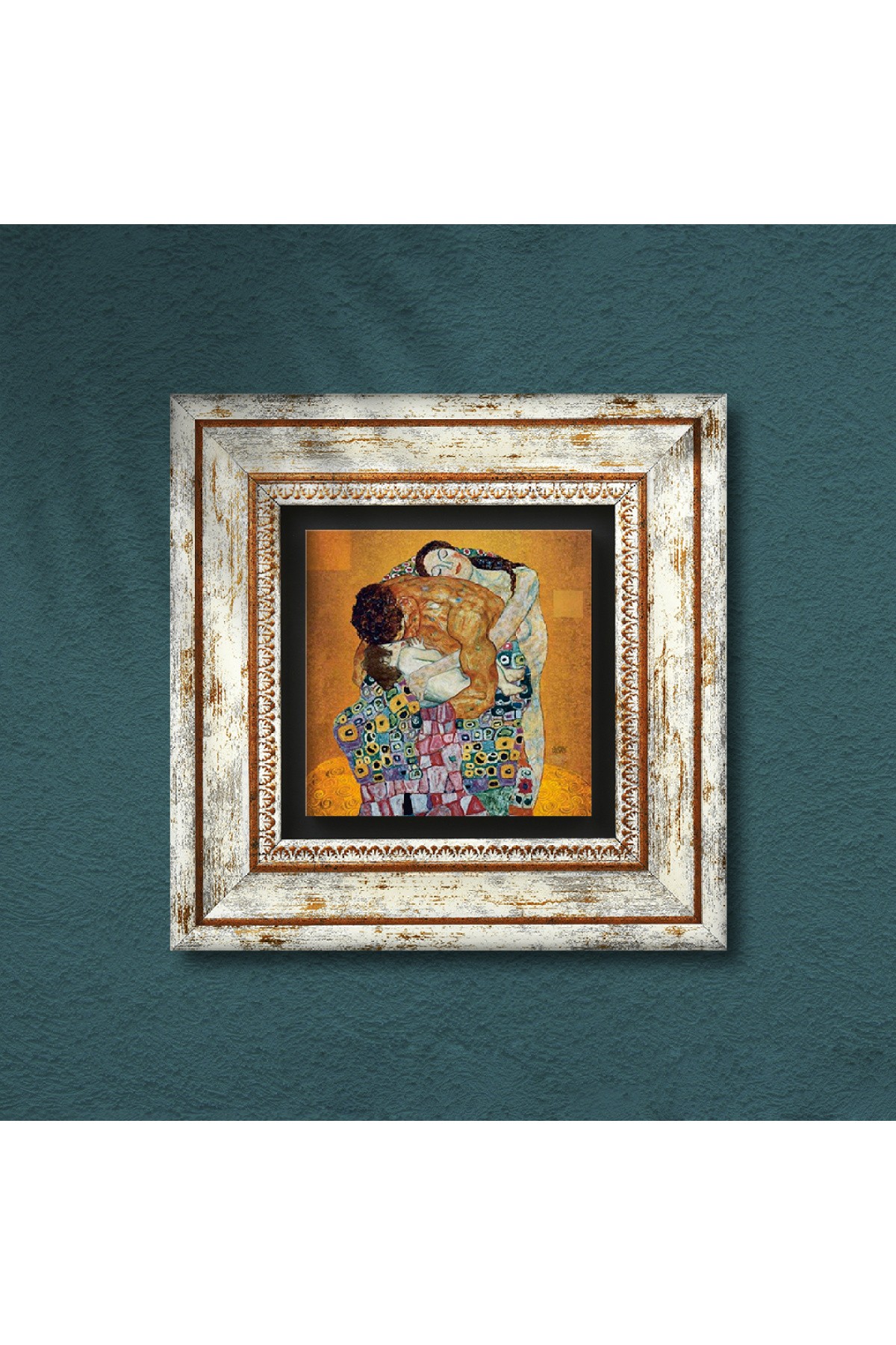 Gustav Klimt Family Embrace Stone Wall Painting Framed Wall Decor Wall Art