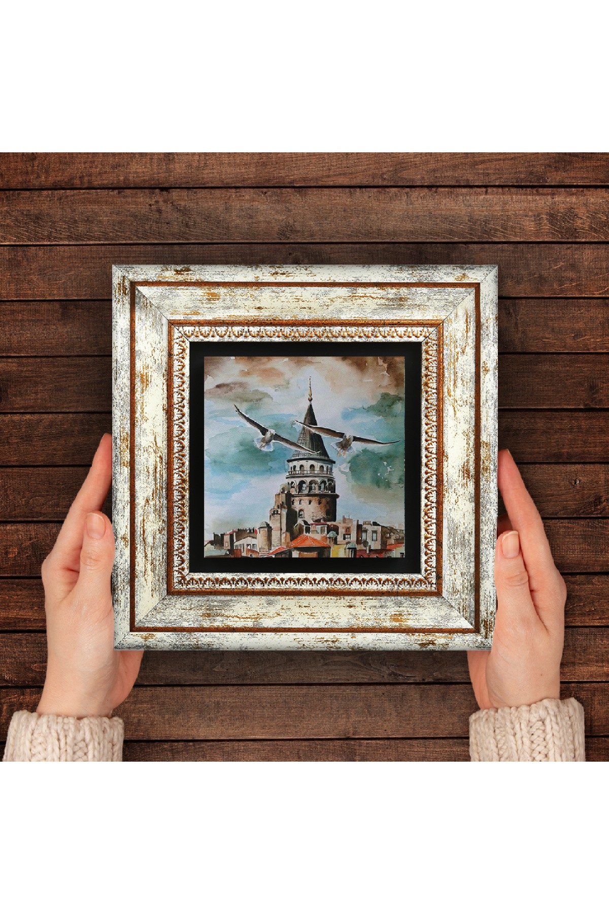 Istanbul Galata Tower Stone Wall Painting Framed Wall Decor Wall Art