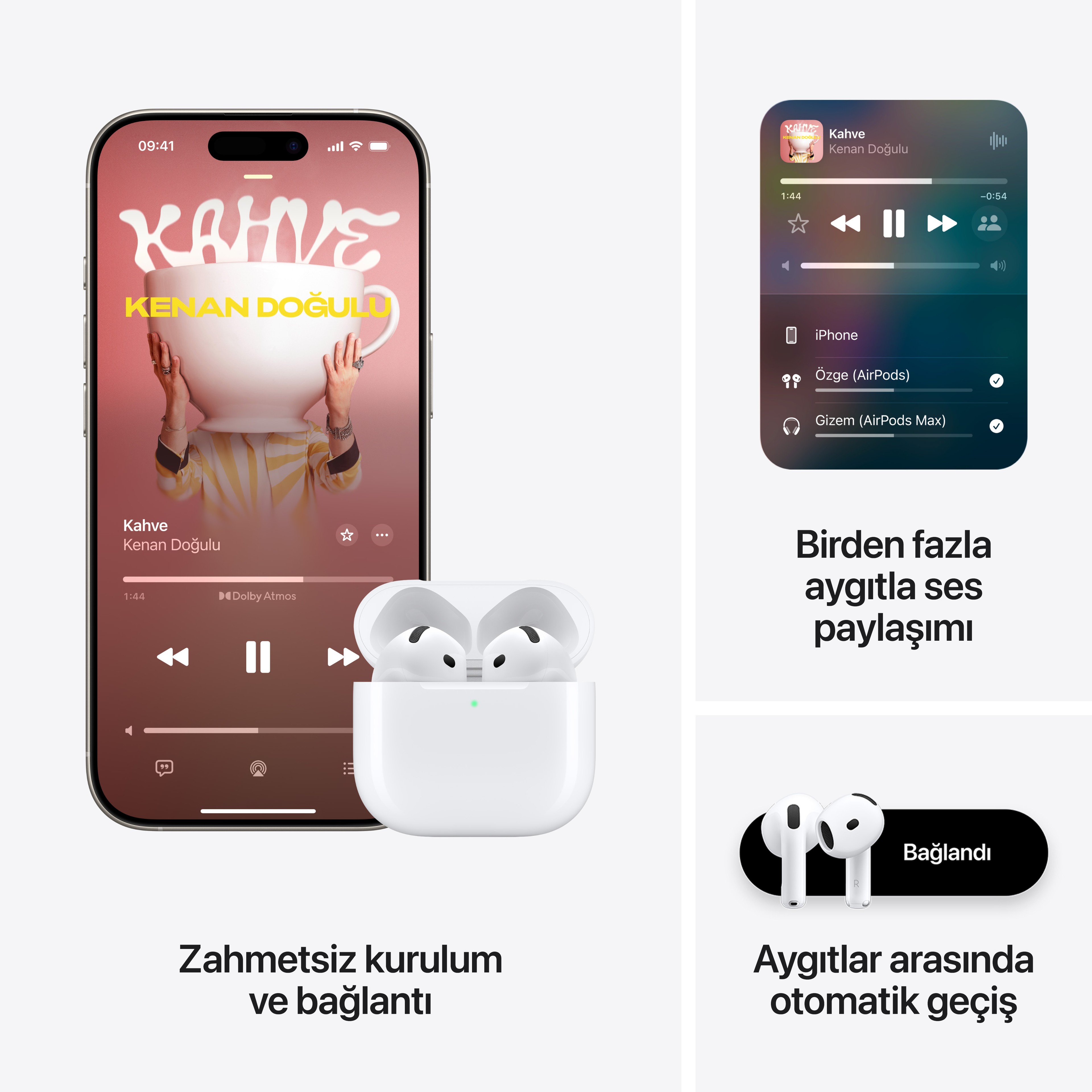 AirPods 4 Aktif Gürültü Engelleme Özellikli