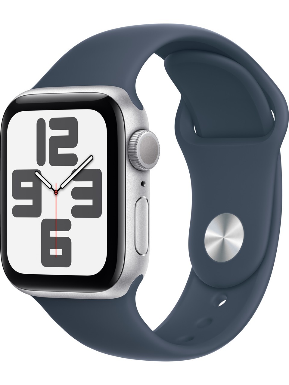 Apple Watch SE 2.Nesil (2023) GPS 40mm Midnight Aluminium Case with Midnight Sport Band - M/L - Gümüş