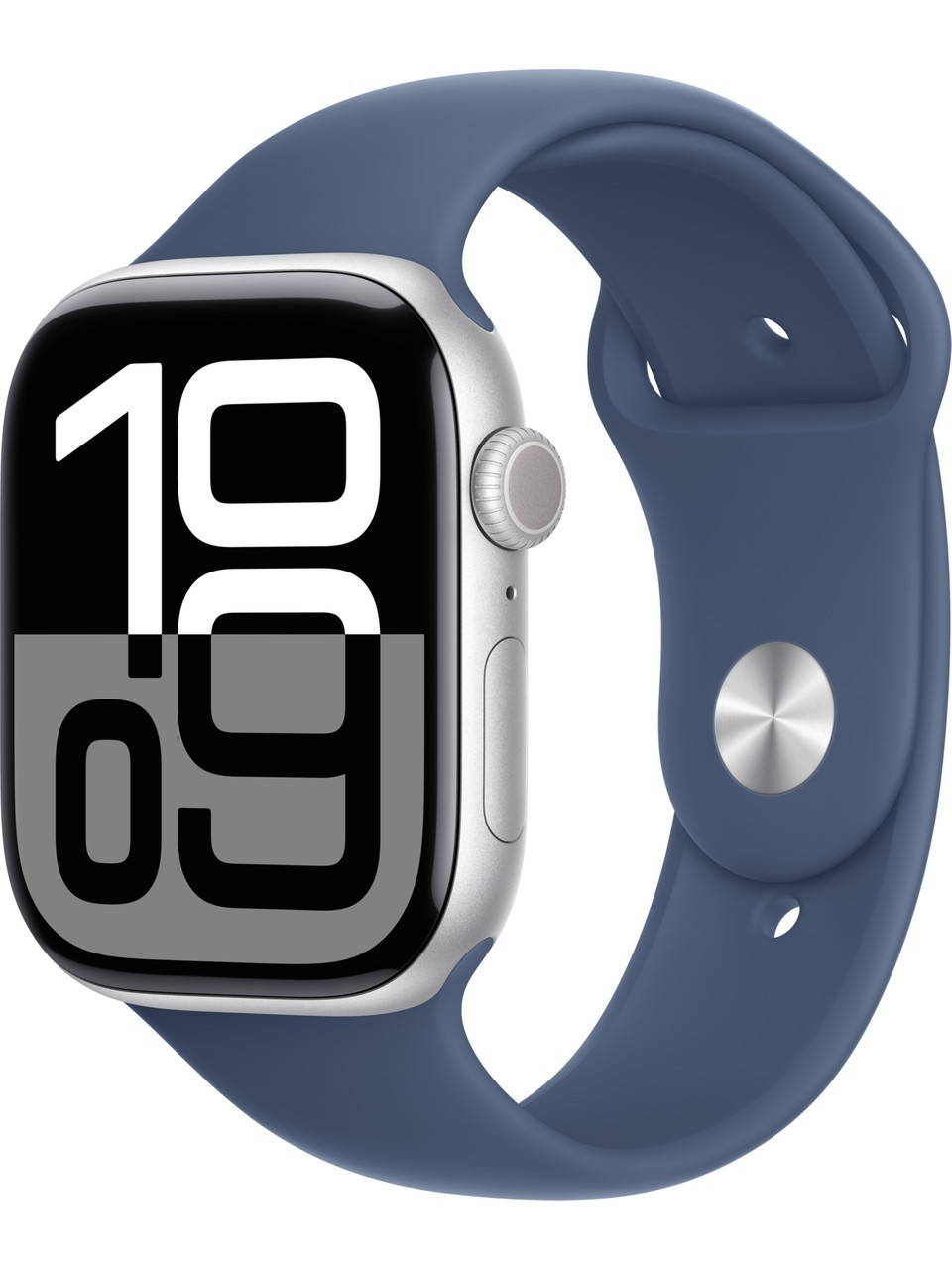 Apple Watch Series 10 Gps 42MM Silver Aluminium Case With Denim Sport Band - S/M - Silver