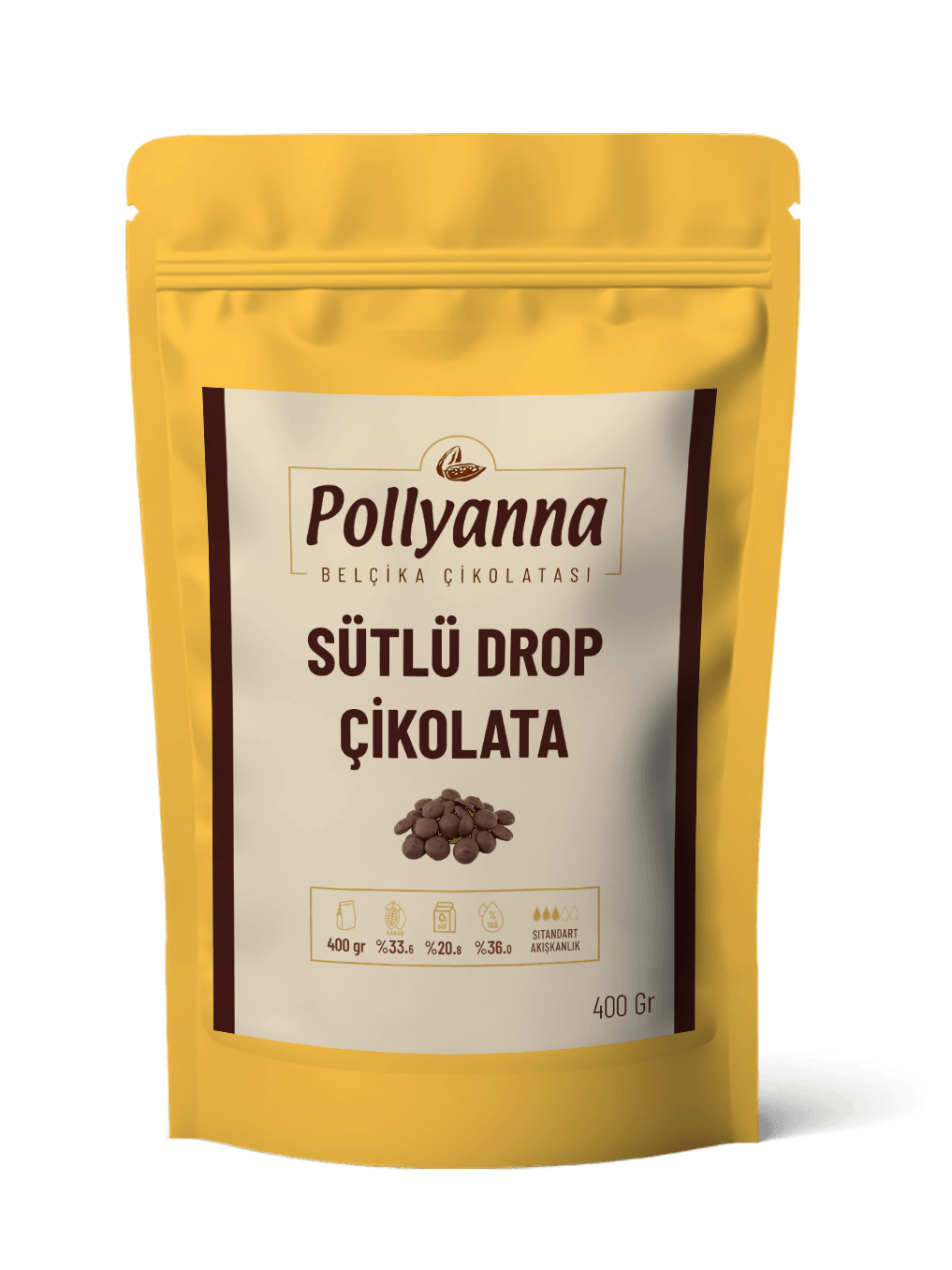 POLLYANNA SÜTLÜ BELÇİKA DROP ÇİKOLATA (400 GR)