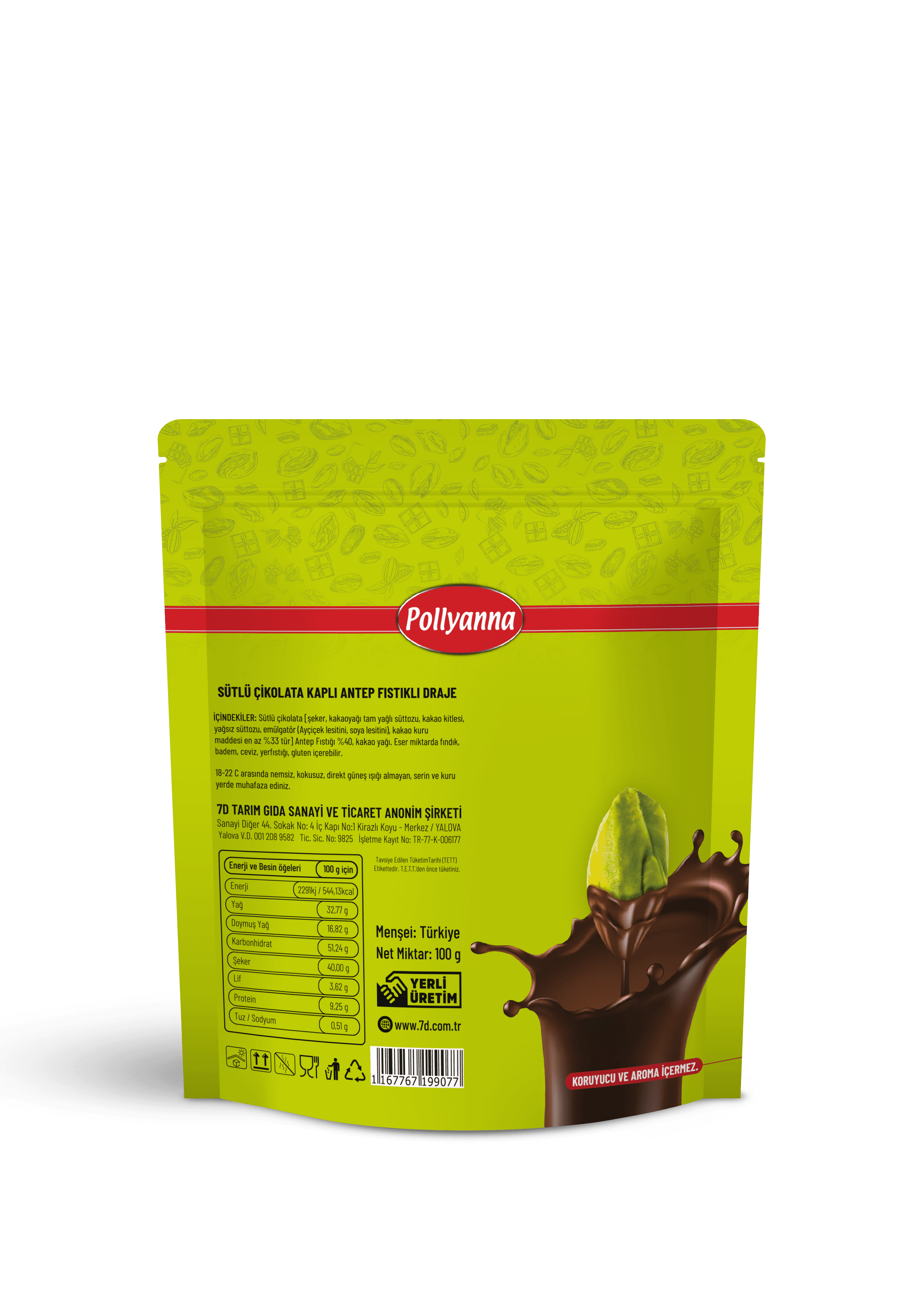 Antep Fıstıklı Draje Yoğun Fıstık (100 GR)