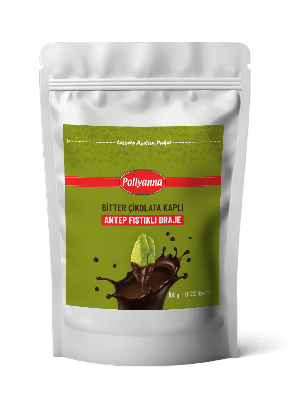 POLLYANNA BİTTER ANTEP FISTIKLI DRAJE (100 GR)