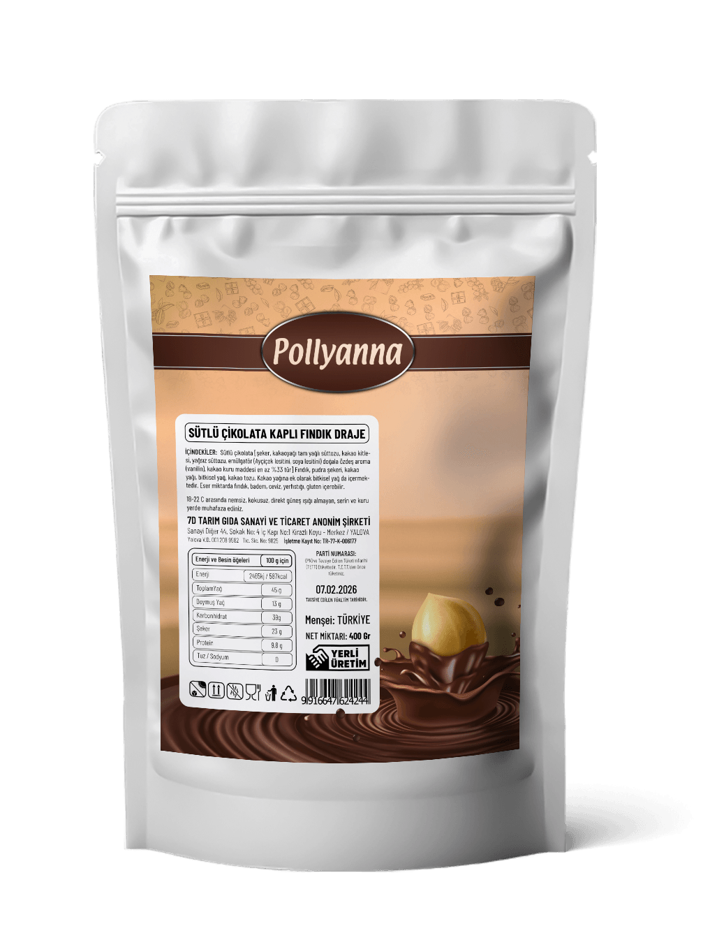 POLLYANNA FINDIKLI DRAJE (400 GR)