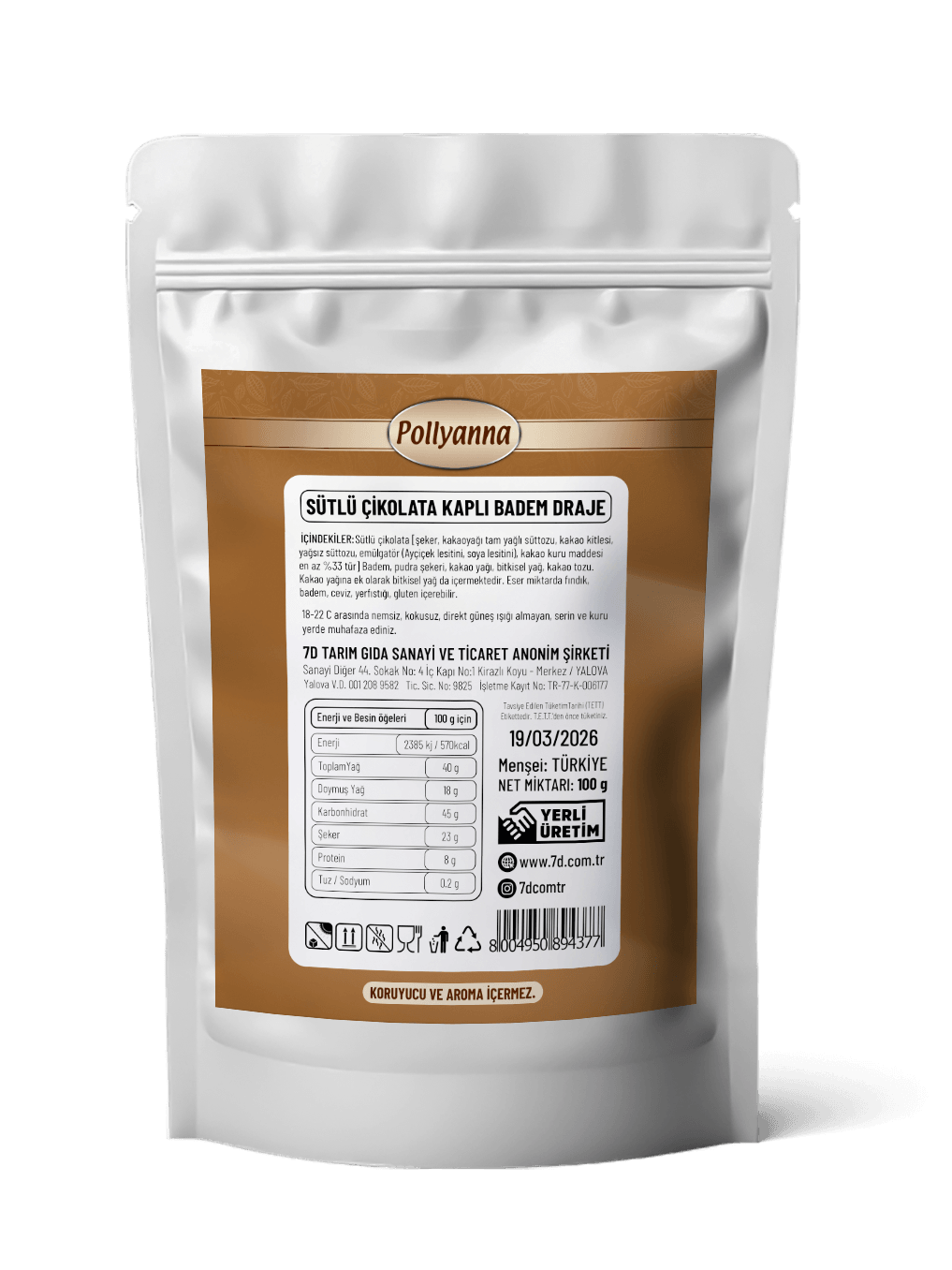 POLLYANNA BADEMLİ DRAJE (100 GR )