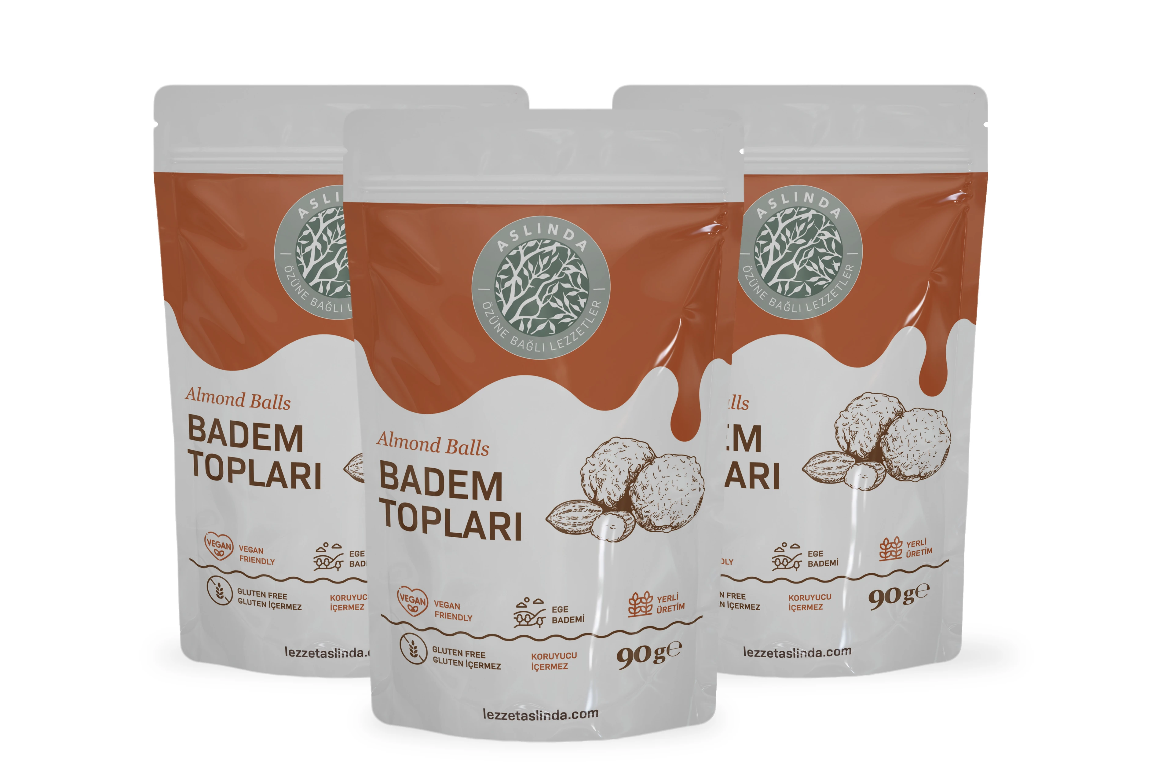 3'lü 90 Gram Badem Topları 