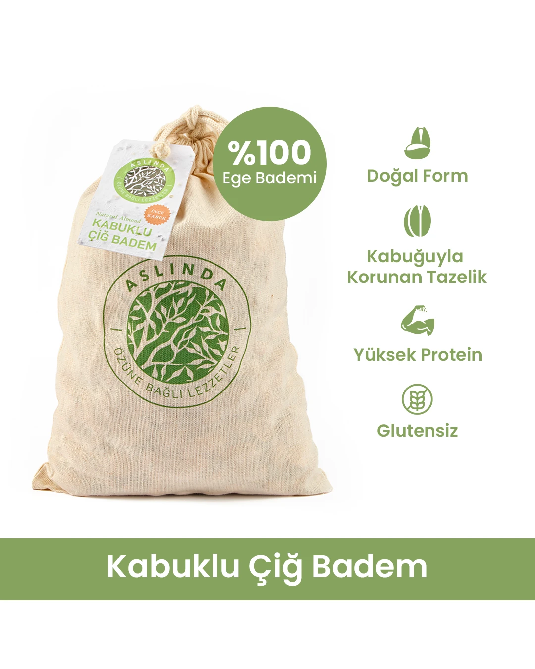 Kabuklu Çiğ Badem 700 gr