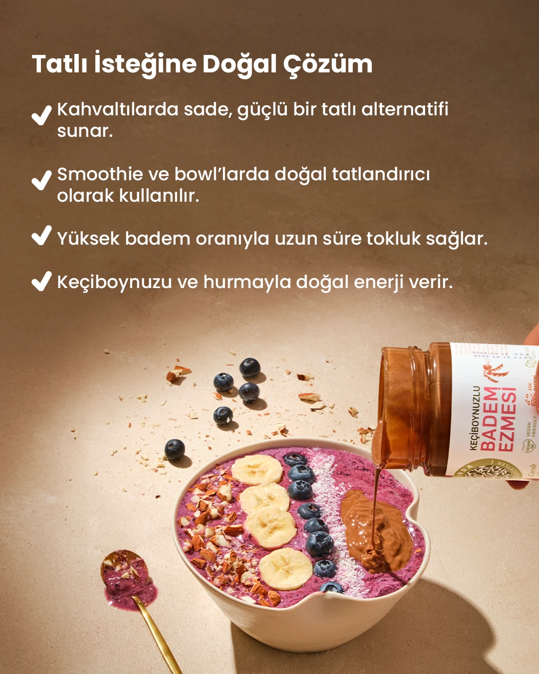 Keçiboynuzlu Badem Ezmesi 300g