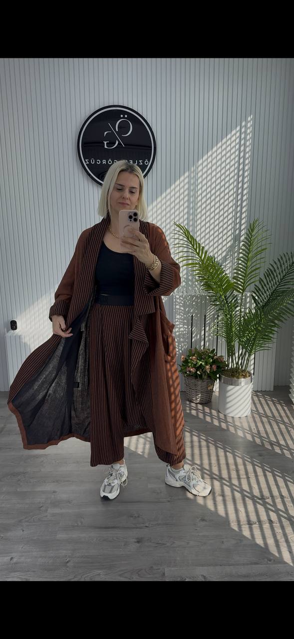 TURUNCU TUNİK ŞALVAR TAKIM