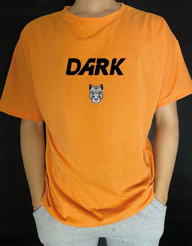 Dark Oversiz t-shirt - turuncu