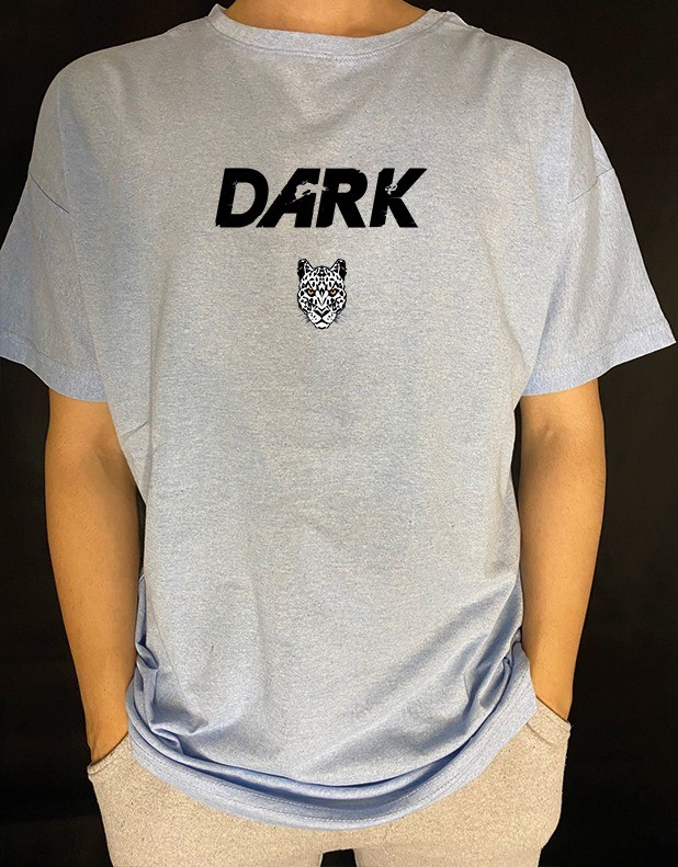Dark Oversiz t-shirt - Buz mavisi