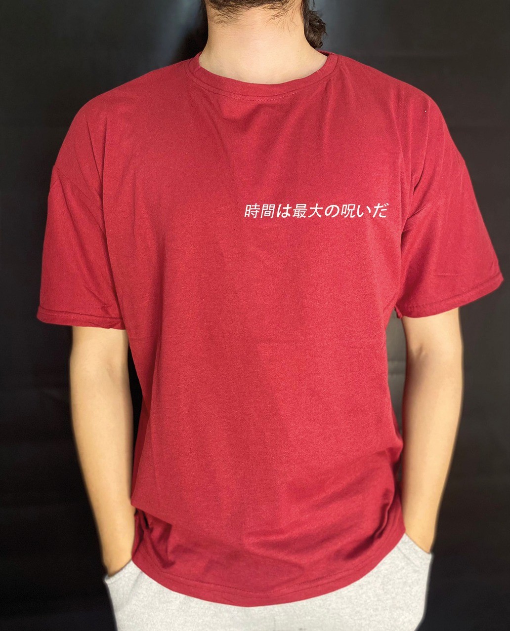 Anime Oversize t-shirt - kırmızı