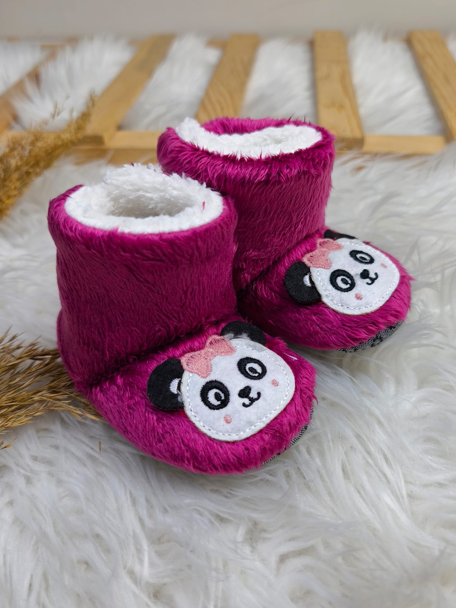 7031 PANDA NAKIŞ KIZ BEBEK PANDUF 