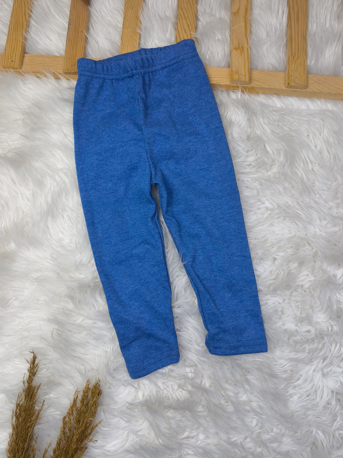 1067 RİBANA FİTİLLİ  PENYE TAYT  - Mavi