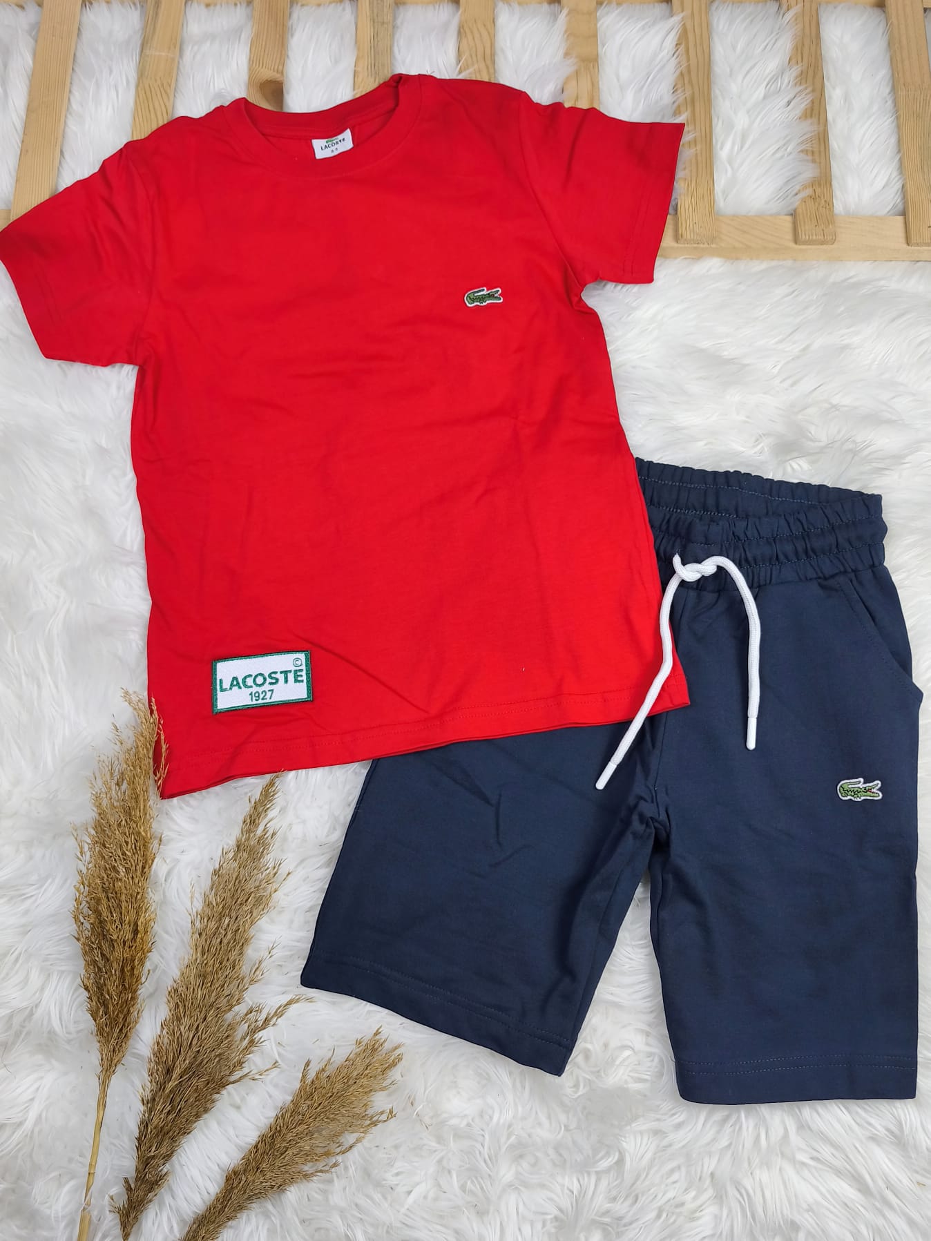 9103 LACOSTE CEPLİ ŞORTLU PENYE TAKIM 