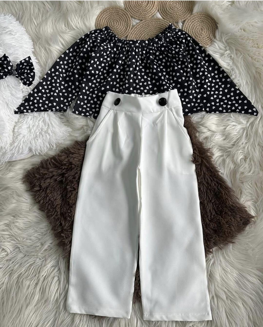 9063 ZARA BEYAZ KALPLİ TAÇLI TAKIM 