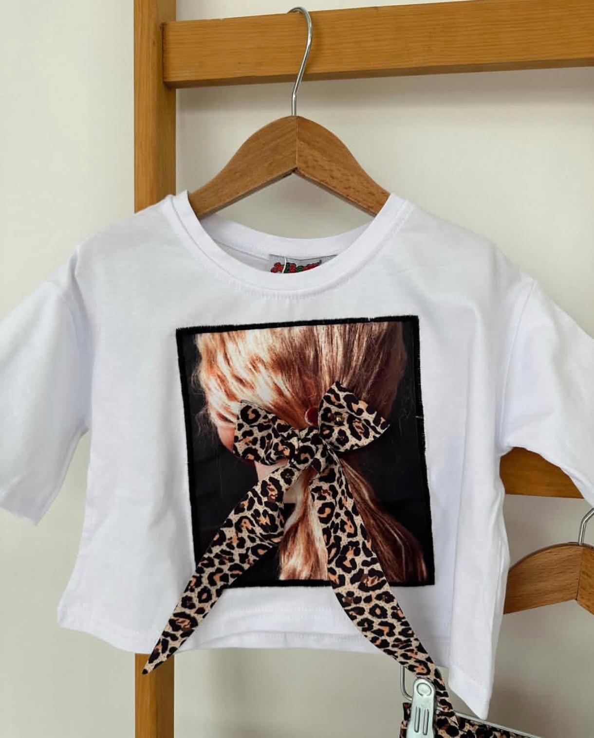 9064 JELİBOOM LEOPAR ŞORTLU CROP KIZ TAKIM 