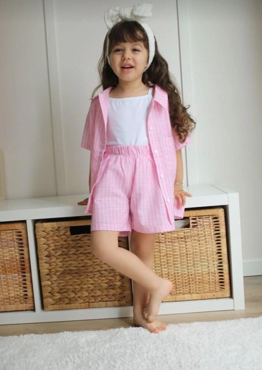 9043 JELİBOOM ÇİZGİLİ KETEN 3'LÜ TAKIM 