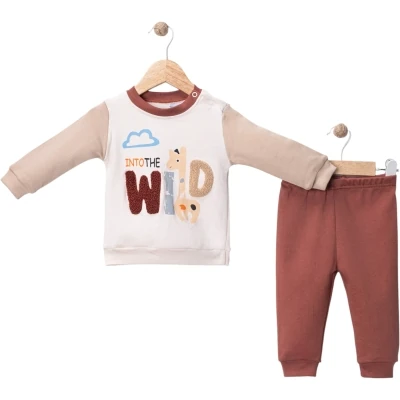 1951 WILD ZÜRAFA YAZILI MEVSİMLİK TAKIM  - bej