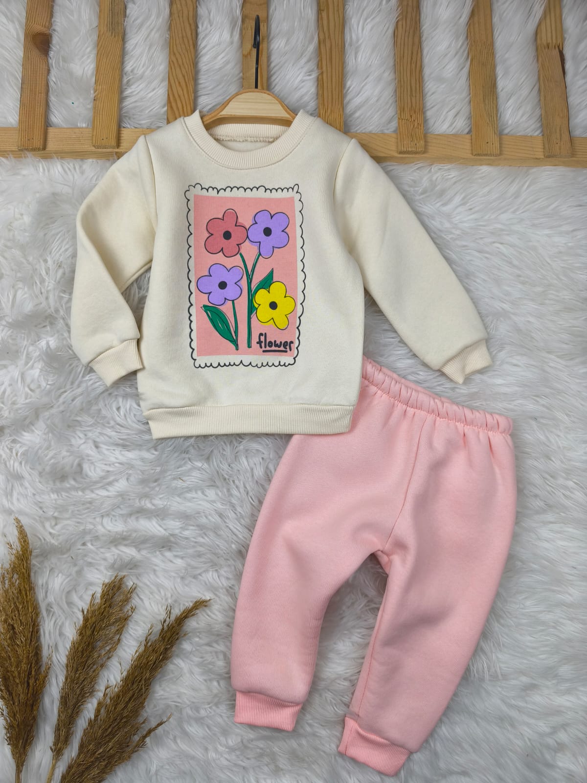 1926 FLOWER ÇİÇEK 3 İP KIŞLIK TAKIM 