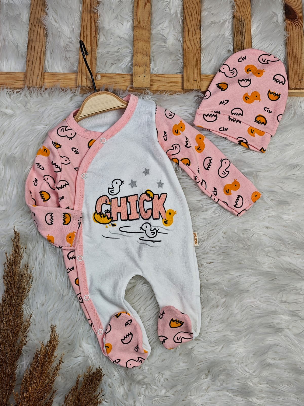 8123 CİVCİV BASKILI PENYE ŞAPKALI TULUM