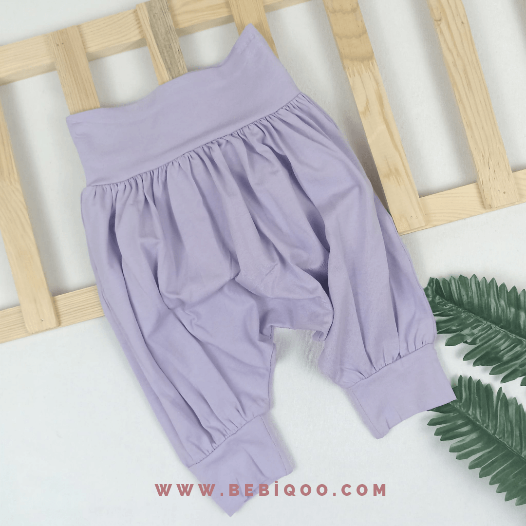 ALT-1038-1 Düz Renk Bebe Şalvar  - Lila