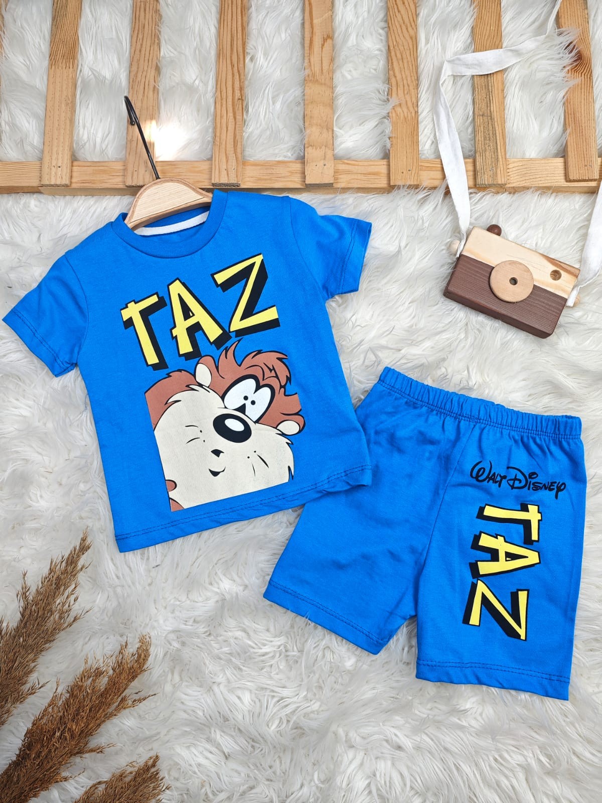 1318 TAZ BASKILI ŞORTKU PENYE TAKIM 