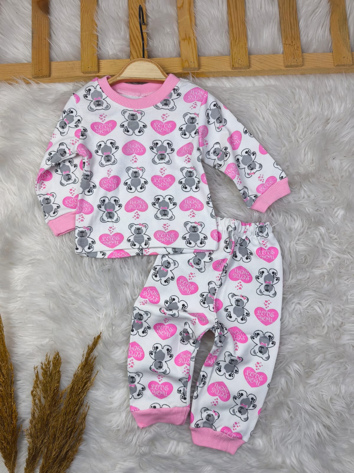 1942 KALP AYICIK DESEN PENYE PİJAMA TAKIMI 