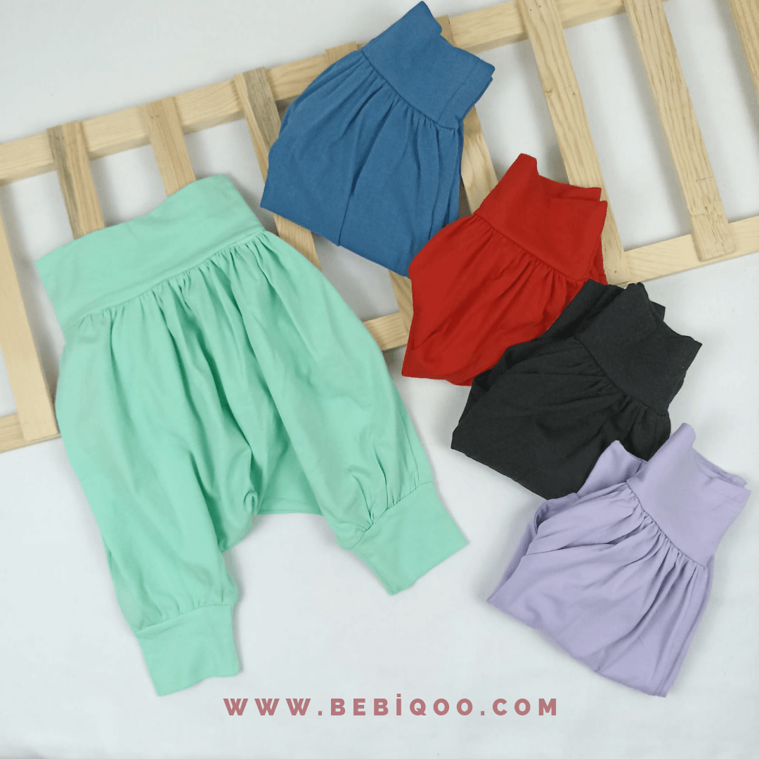 ALT-1038-1 Düz Renk Bebe Şalvar 