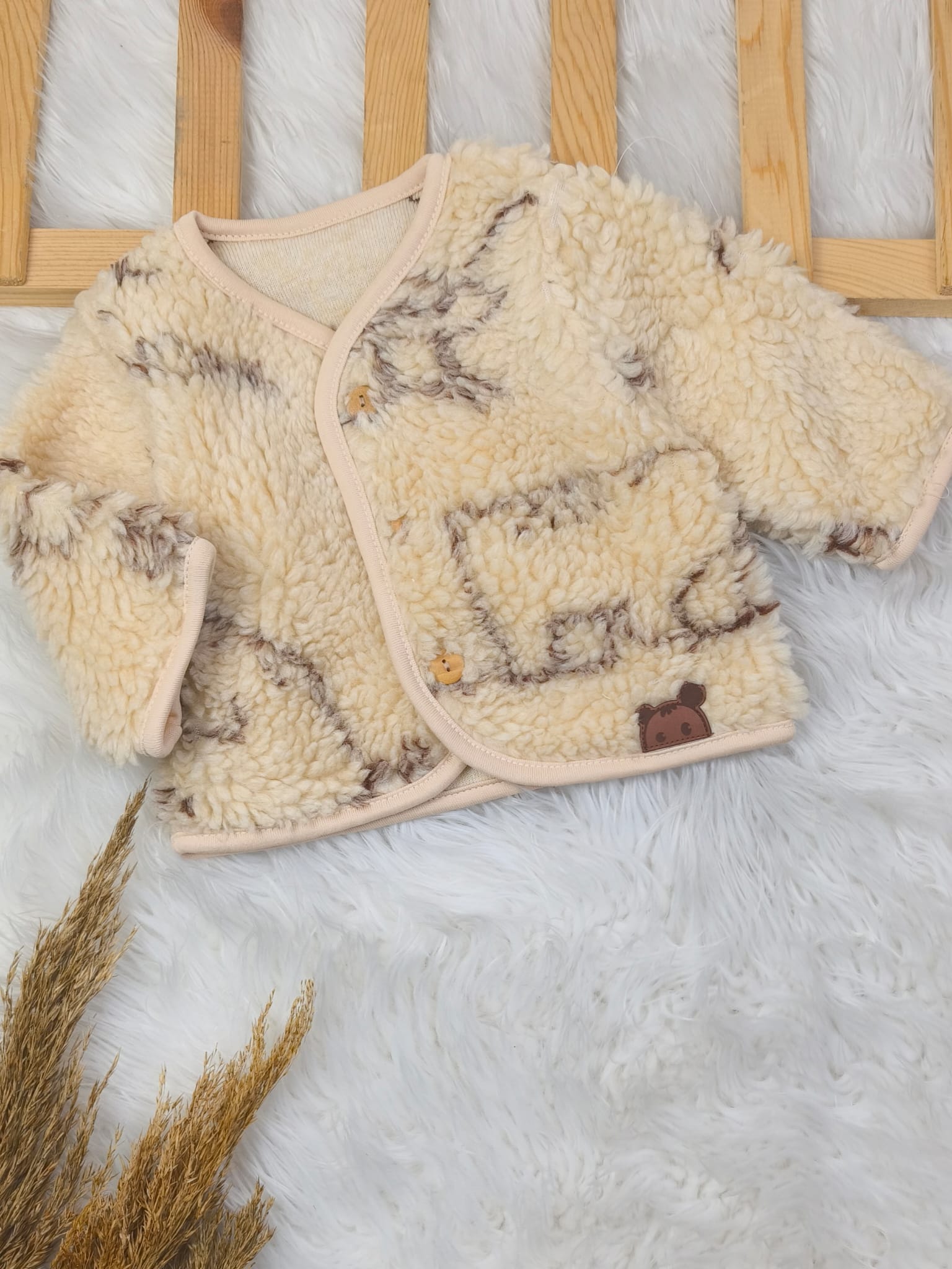 2598 ÇİFT TARAF KULLANILABİLİR BEBE HIRKA 