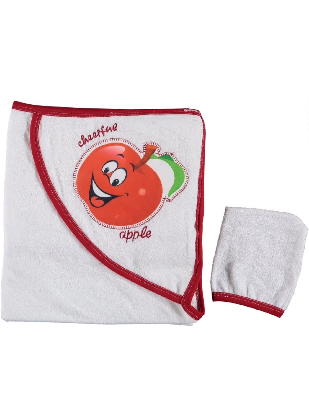 389044 ELMA NAKIŞLI BEBE BANYO HAVLU 