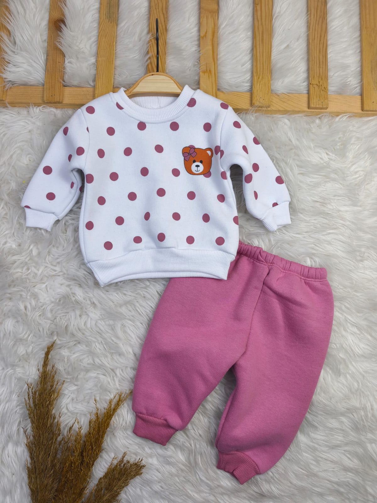 1917 PUANLI AYICIK 3 İP ŞARDONLU KIŞLIK TAKIM  - Mor